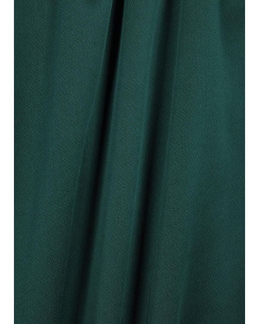 Jonathan Simkhai Green Samba Wrap-effect Satin Midi Dress