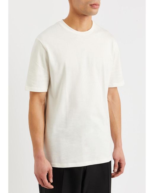 Jil Sander White Logo-print Cotton T-shirt for men