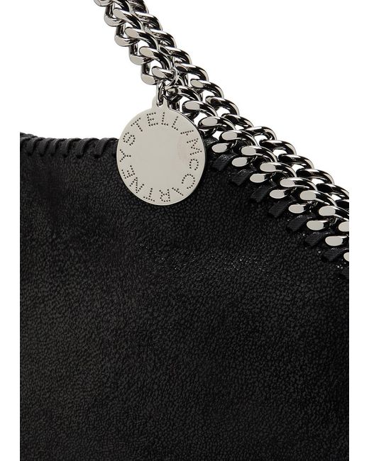 Stella McCartney Black Falabella 3 Chain Faux Suede Tote Bag