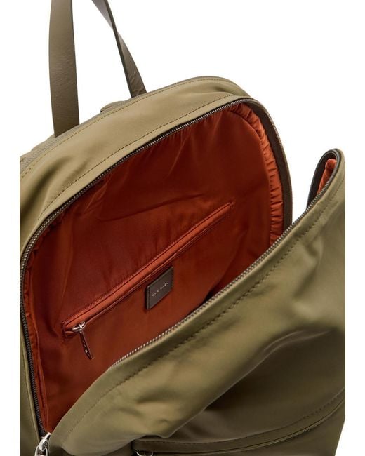 Paul Smith Green Logo-Embroidered Nylon Backpack for men