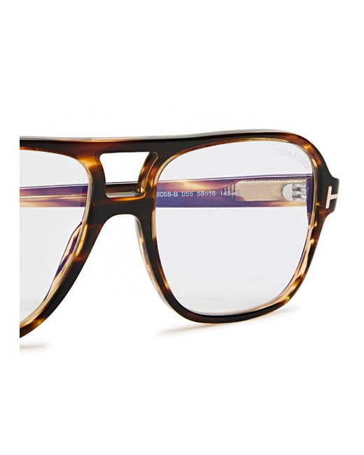 Tom Ford Black D-Frame Acetate Optical Glasses for men