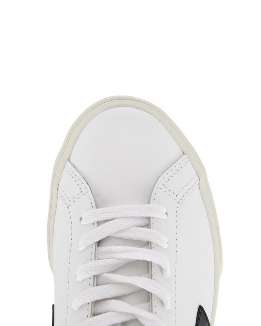 Veja White Esplar Leather Sneakers, Sneakers, Leather, And