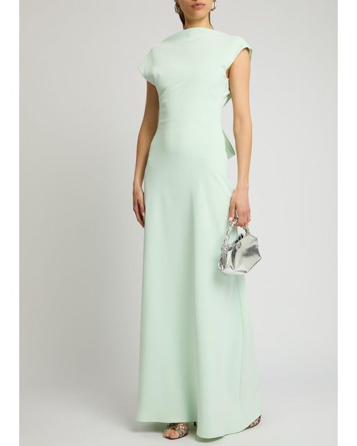 Odd Muse Drape Back Twill Maxi Dress in Green | Lyst Odd Muse Drape Back Twill Maxi Dress in Green | Lyst
