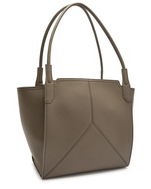 Victoria Beckham Brown Victoria Panelled Leather Tote Bag