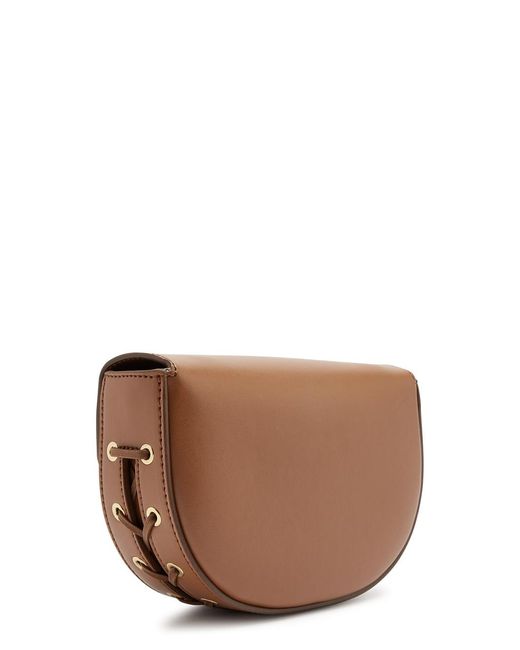 Stella McCartney Brown Lace-up Faux Leather Cross-body Bag