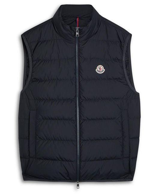 Moncler Blue Contrin Quilted Shell Gilet for men