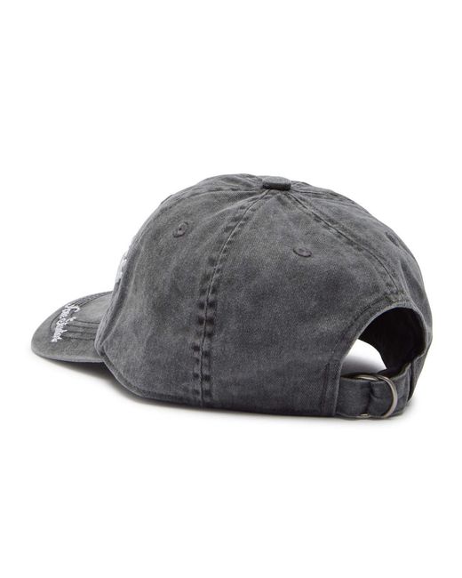 Acne Gray Carliy Tourist Logo-Embroidered Cotton Cap for men