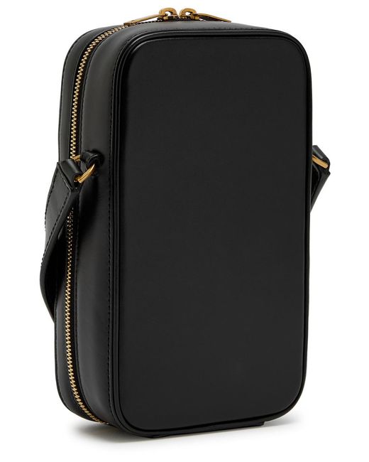 Saint Laurent Black Dailycase Logo Leather Cross-Body Bag for men