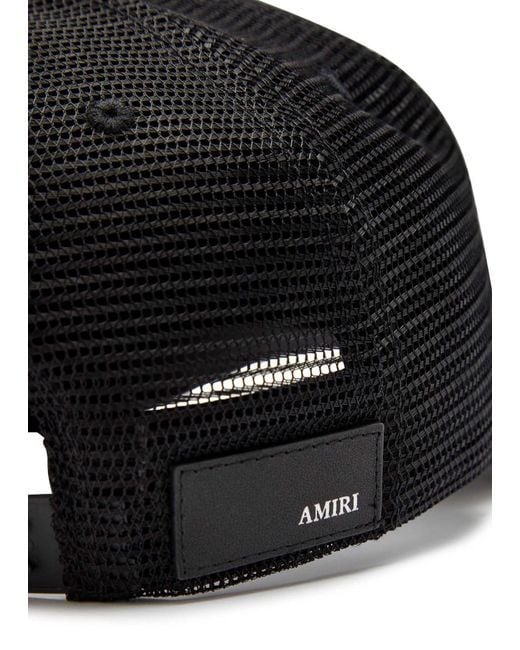 Amiri Black 3 Star Appliquéd Canvas And Mesh Cap for men