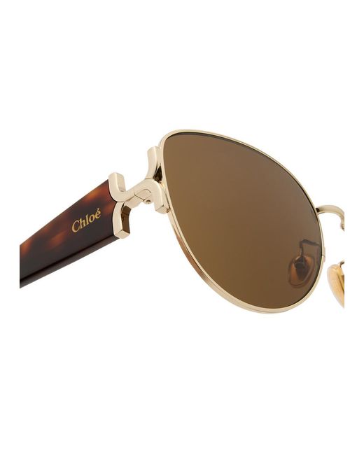 Chloé Multicolor Round-Frame Sunglasses