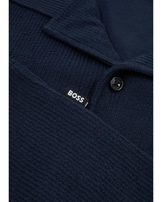 Boss Blue Powell Cotton Shirt for men