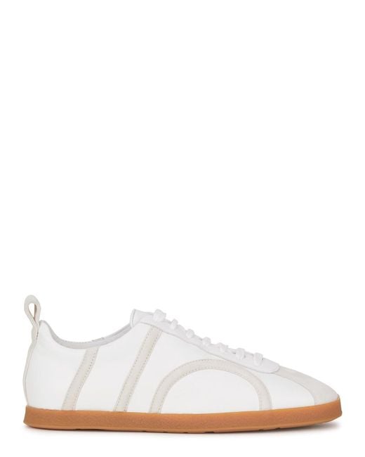 Totême  White Toteme Panelled Leather Sneakers