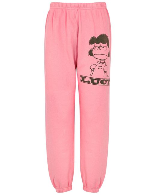Marc Jacobs Pink X Peanuts Lucy Cotton-jersey Sweatpants