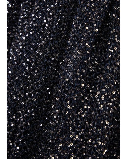 Alaïa Black Alaïa Sequin-embellished Knitted Midi Dress
