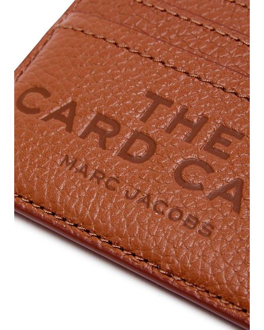 Marc Jacobs Brown The Card Case Grained Leather Card Holder