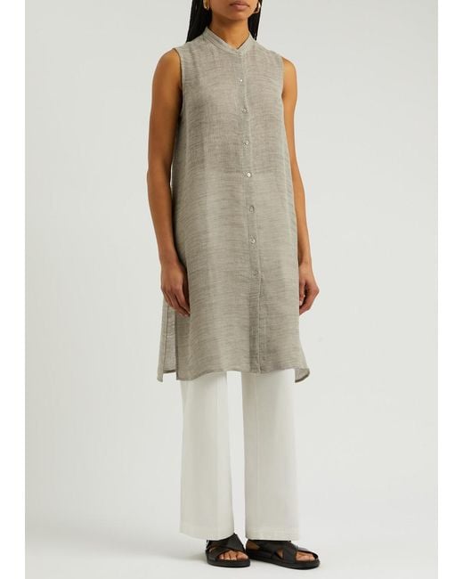 Eileen Fisher Natural Linen-Blend Tunic