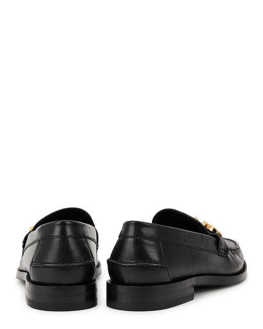 Gucci Black Cara Logo Leather Loafers