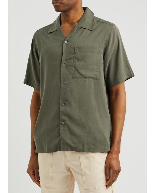 NN07 Green Julio Tencel Shirt for men