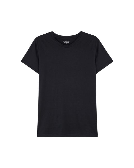 Vince Black Essential Pima Cotton T-Shirt