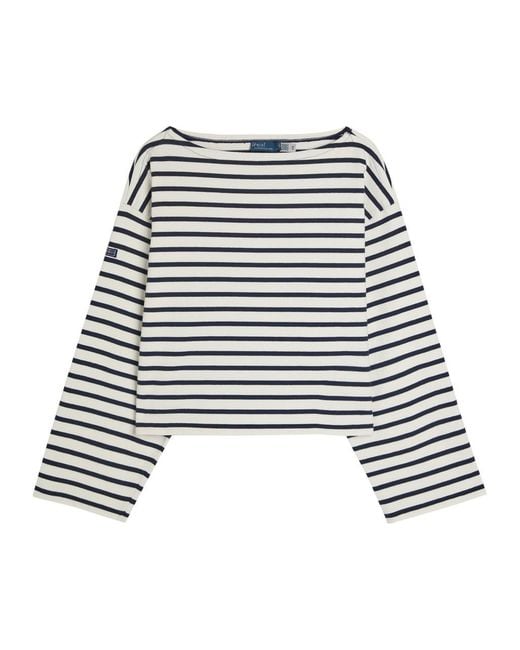 Polo Ralph Lauren White Striped Cotton Top