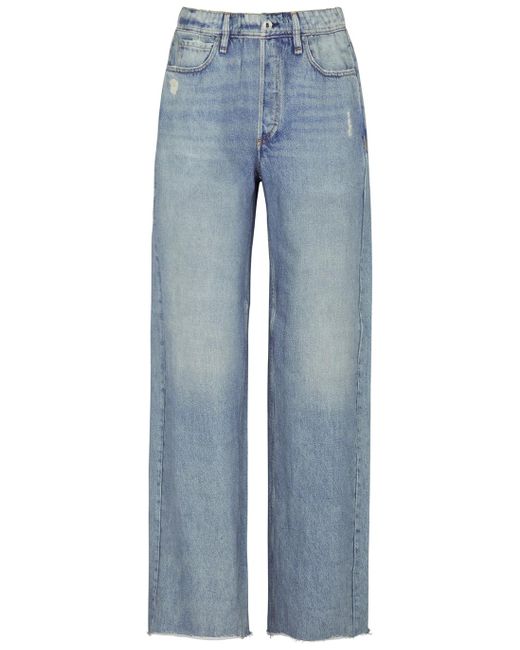Rag & Bone Denim Miramar Jeans-effect Cotton Trousers in Blue | Lyst