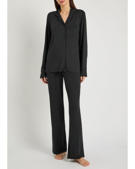 Skims Black Jersey Pyjama Set