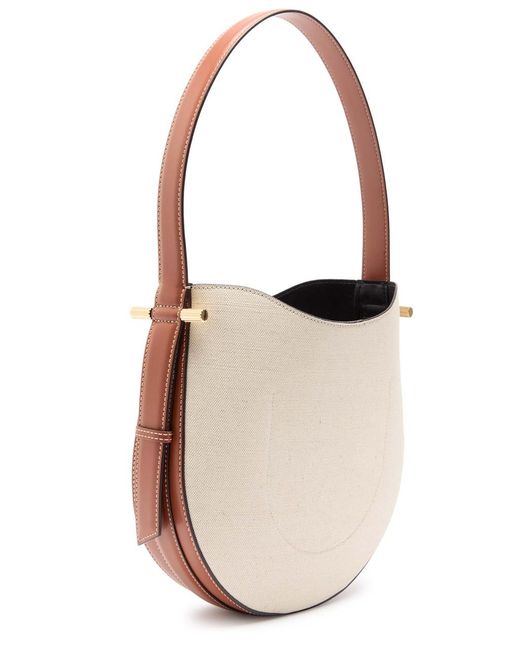 Victoria Beckham Natural Dia Medium Canvas And Leather Shoulder Bag