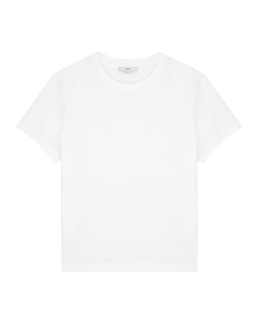 Vince White Cotton T-Shirt