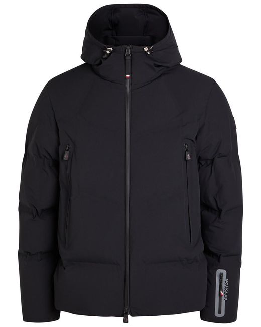 Moncler Blue Angren Hooded Padded Quilted Shell Ski Jacket for men
