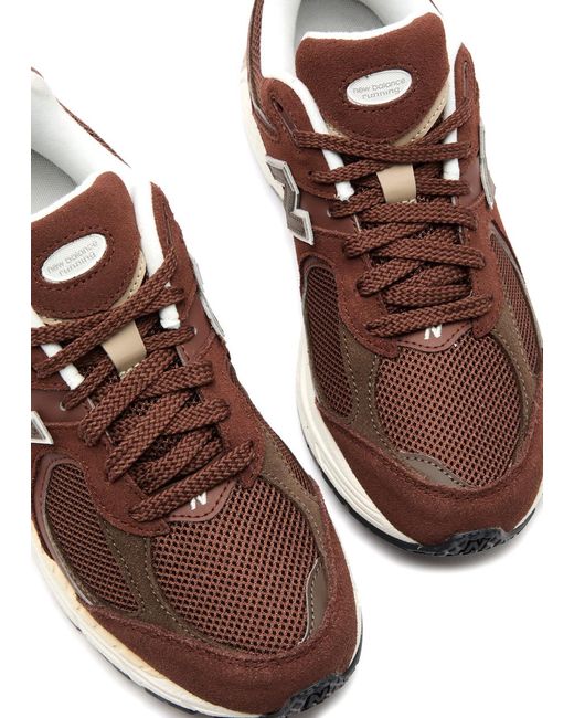 New Balance Brown 2002R Panelled Mesh Sneakers