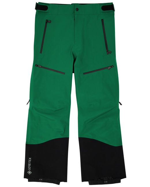 3 MONCLER GRENOBLE Green Panelled Gore-tex Ski Trousers for men