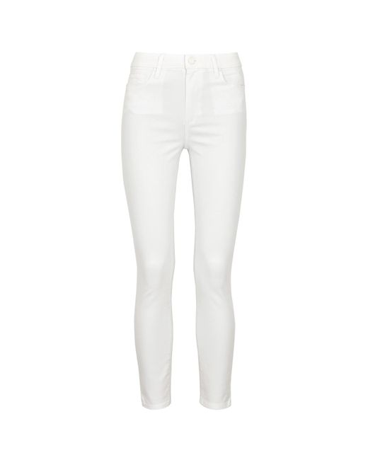 PAIGE White Hoxton Crop Skinny Jeans