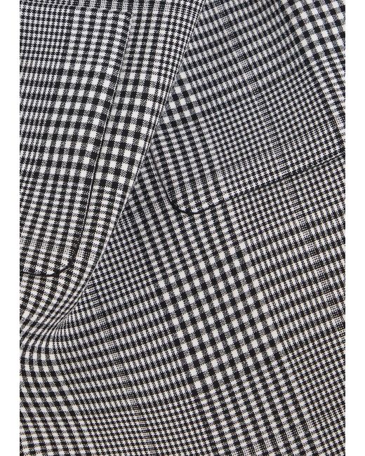 Self-Portrait Gray Prince Of Wales Checked Woven Mini Dress