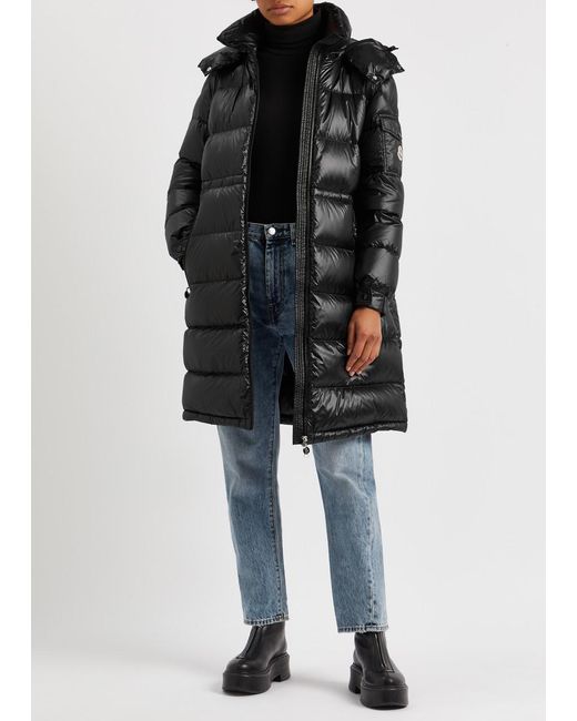 Moncler Black Meillon Quilted Shell Parka