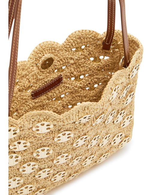 Rabanne Metallic Sac A Main Embellished Raffia Shoulder Bag
