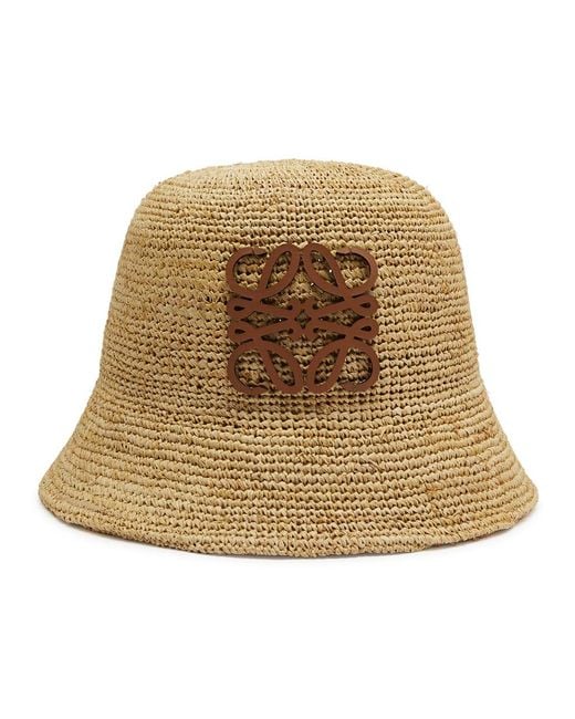 Loewe Natural Anagram Raffia Bucket Hat