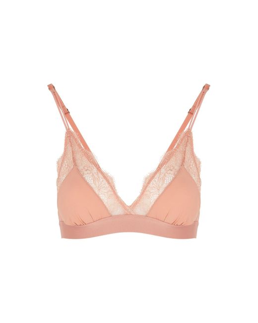 LoveStories Pink Love Lace Sienna Blush Lace-Trimmed Soft-Cup Bra