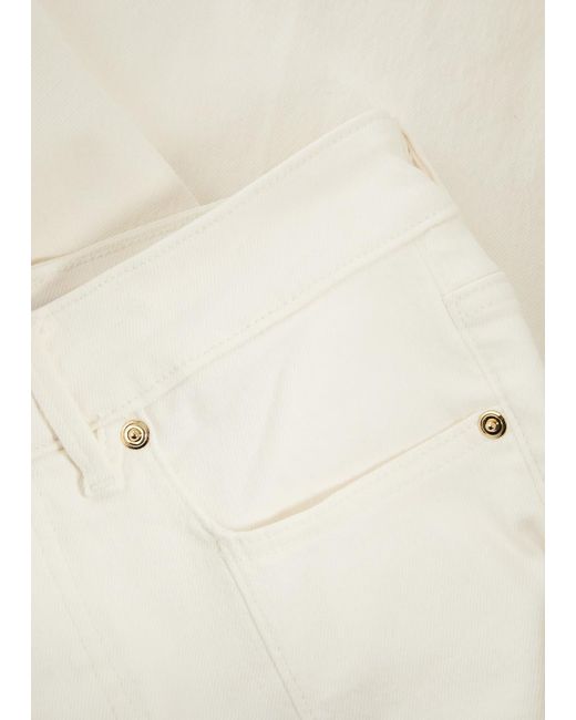 GOOD AMERICAN White Good Waist Palazzo Wide-Leg Jeans