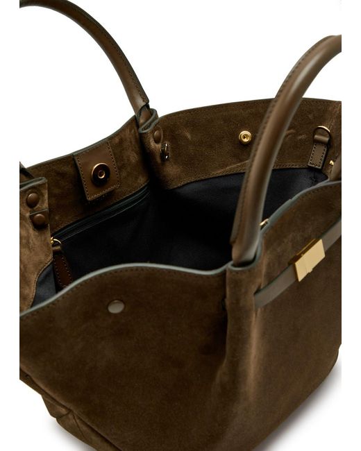 DeMellier London Brown The Midi New York Suede Tote Bag