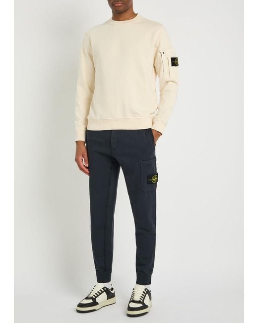 Stone Island Natural Logo Cotton Sweatshirt for men