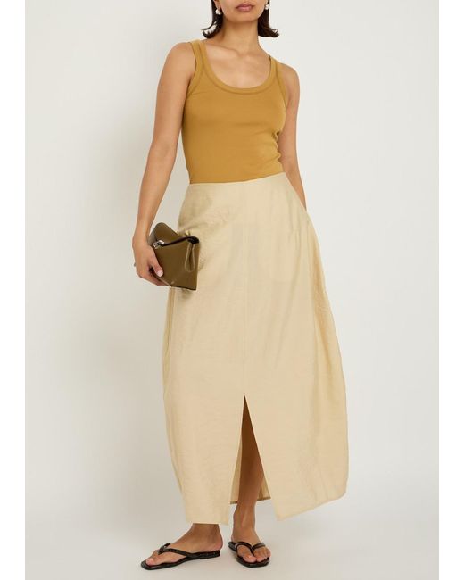 Lemaire Yellow Ribbed Cotton Tank Top