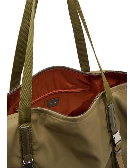 Paul Smith Green Logo-Embroidered Nylon Holdall Bag for men