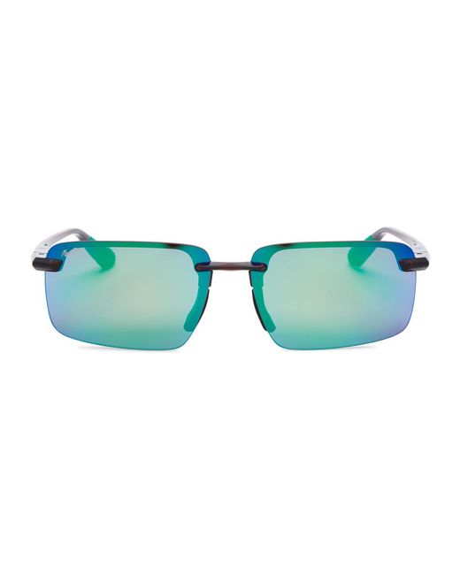 Maui Jim Blue Rimless Rectangle-frame Sunglasses for men