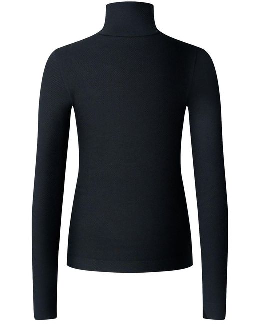 Perfect Moment Black Logo-Embroidered High-Neck Thermal Top