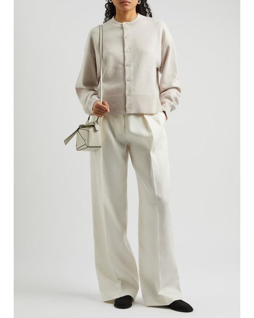 Extreme Cashmere White N°170 Chou Cashmere-blend Cardigan
