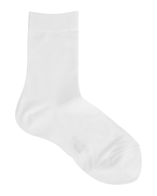 Falke White Cotton Touch Cotton-blend Socks