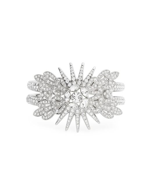 Rabanne White Floral Crystal-embellished Bracelet