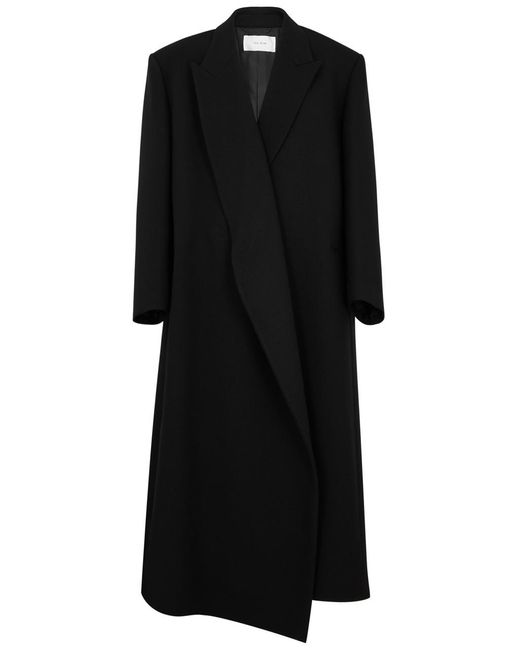 The Row Black Dhani Oversized Wool Coat