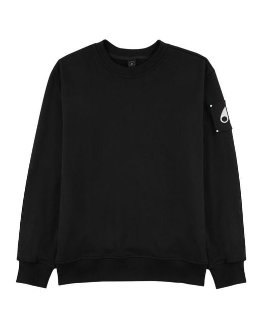 Moose Knuckles Black Hartsfield Cotton Sweatshirt for men