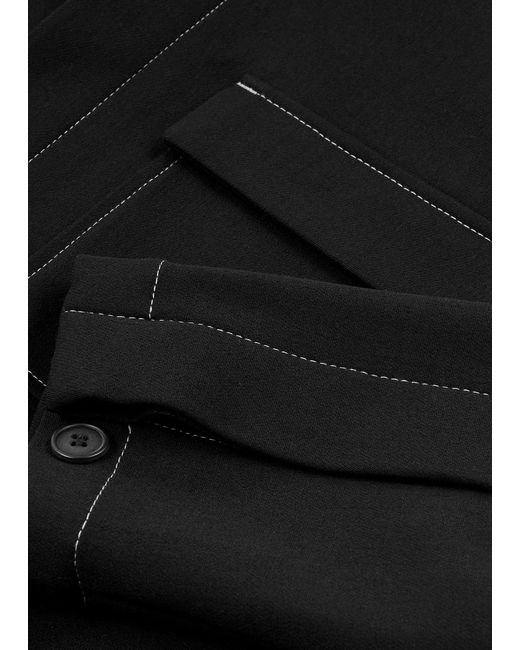 Soulland Black Rory Stretch-Wool Jacket for men